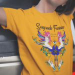 Camiseta Estonada Sagrado Feminino - Laranja