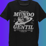 Camiseta Mundo Gentil - Preta