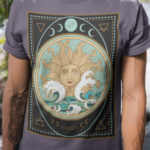 Camiseta Sol Elemental - Cinza Chumbo Estonada