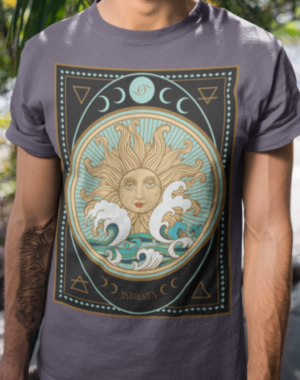 Camiseta Sol Elemental – Cinza Chumbo Estonada