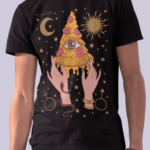 Camiseta Pizza - Preta