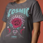 Camiseta Cosmic Love - Cinza Chumbo Estonado