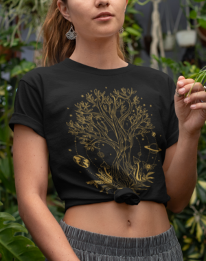 Camiseta Árvore Universo – Preta