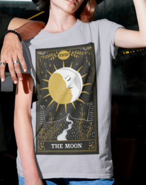 Camiseta Tarô The Moon – Cinza Mescla