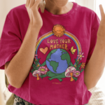 Camiseta Love Your Mother - Vinho