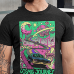 Camiseta Cosmic Journey - Preta