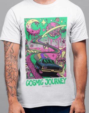 Camiseta Cosmic Journey – Branca