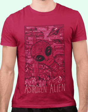 Camiseta Astro Alien – Vinho