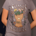 Camiseta Somos Natureza - Cinza Chumbo Estonado