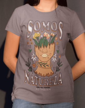 Camiseta Somos Natureza – Cinza Chumbo Estonado