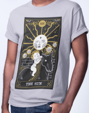 Camiseta Tarô The Sun – Cinza Mescla