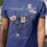 Camiseta Forever Young - Azul Marinho Estonado