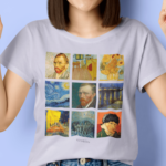 Camiseta Mosaico Van Gogh - Cinza Mescla