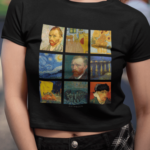 Cropped Mosaico Van Gogh - Preta