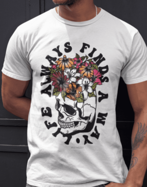 Camiseta Always Find Skull – Branca