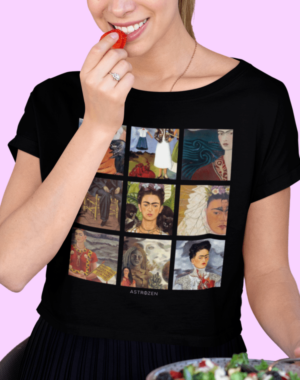 Cropped Mosaico Frida – Preta