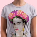 Camiseta Frida - Cinza Mescla