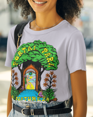 Camiseta Portal para a Natureza – Cinza Mescla