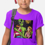 Camiseta Infantil Alien Crianças - Roxa