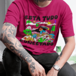 Camiseta Está Tudo Conectado - Vinho