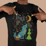 Camiseta Infantil Lobinho - Preta