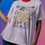 Camiseta Be Kind Your Self - Cinza Mescla