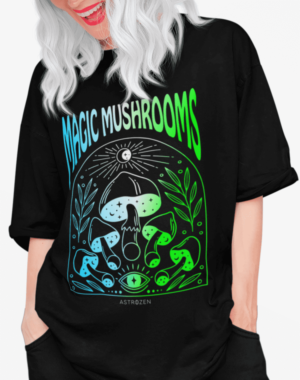 Camiseta Magic Mushrooms – Preta