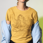 Camiseta Mulher Sistema Solar - Laranja Estonada