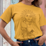 Camiseta Mulher Sol - Laranja Estonada