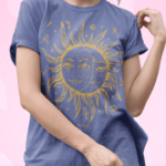 Camiseta Sol Místico - Azul Marinho Estonada