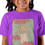 Camiseta Infantil Tarot Gatinho Sol - Roxa