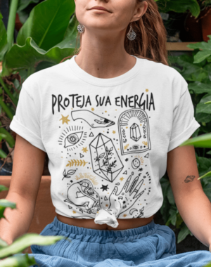 Camiseta Proteja sua Energia – Branca
