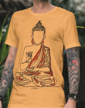 Camiseta Buda – Laranja Estonada