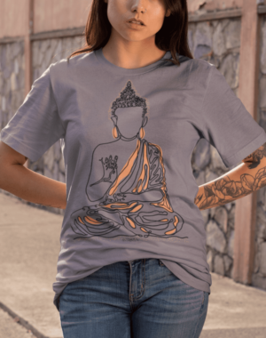 Camiseta Buda – Cinza Chumbo Estonada