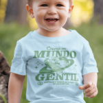 Camiseta Infantil Mundo Gentil - Azul Bebê