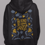 Moletom Canguru Be Kind - Preto