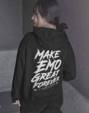 Moletom Make emo great forever (costas) – Preto