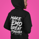 Moletom Make emo great forever (costas) - Preto