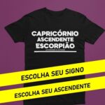 Camiseta Criativa Signo e Ascendente - Preta