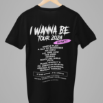 Camiseta I wanna be tour 2024 eu fui - Preta