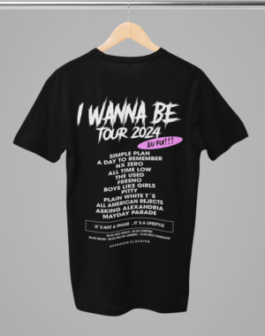 Camiseta I wanna be tour eu fui – Preta