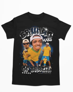 Camiseta Bruno Mars Brunão of Brazil Bruninho do Brasil – Preta