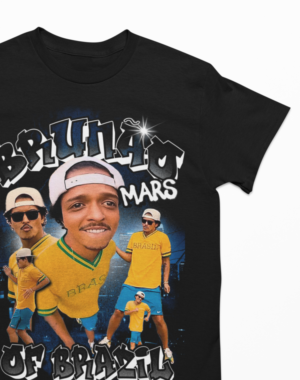 Camiseta Bruno Mars Brunão of Brazil Bruninho do Brasil – Preta