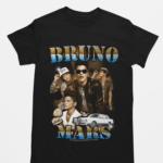 Camiseta Bruno Mars RETRO VINTAGE - Preta