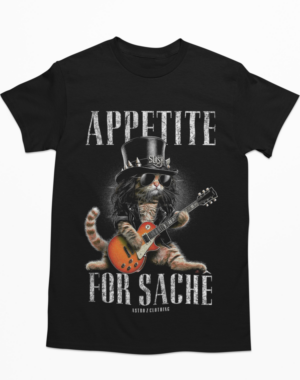 Camiseta Gato Slash Appetite for Sachê – Preta