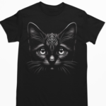 Camiseta Gato Mistico- Preta