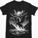 Camiseta Magic Pegasus Fantasy- Preta