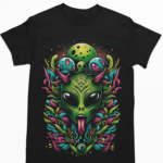 Camiseta Cosmic Alien- Preta