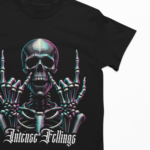 Camiseta Caveira Intense feelings - Preta