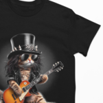 Camiseta Gato Slash Guns ´n Roses - Preta